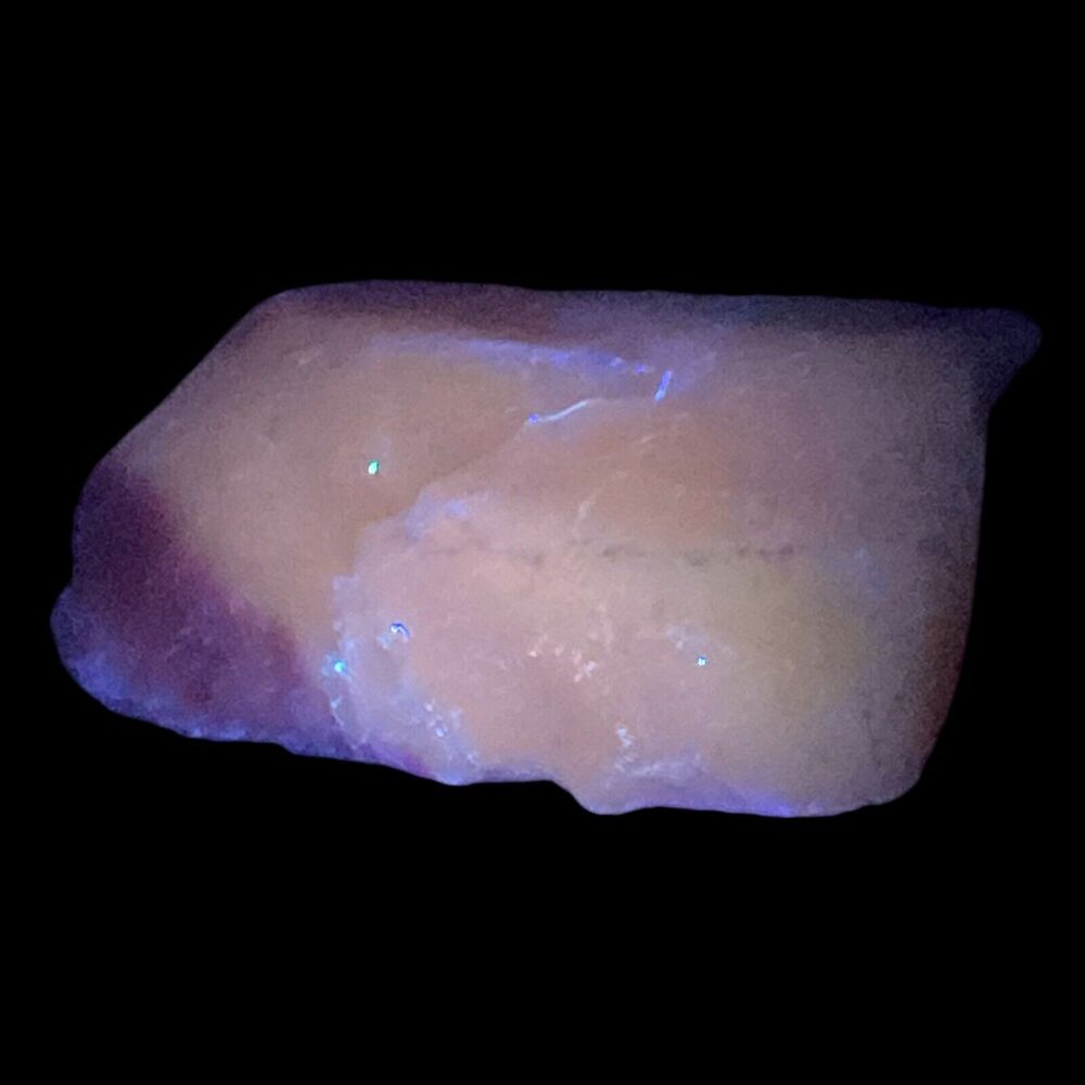 Pink‎ Rose Tipped Art Glass Cullet Glowing Manganese Slag Glass #4GX247